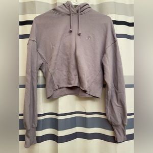 Hollister purple cropped sweatshirt